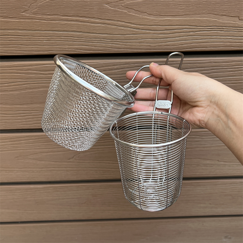 304不锈钢漏筐火锅漏勺专用家用挂边粉篱捞面勺漏网油炸过滤网篮