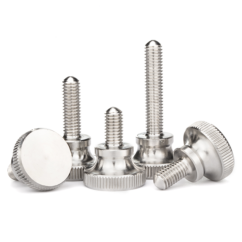 GB834不锈钢滚花手拧螺丝手扭螺丝大头台阶高头手拧螺栓M3M4M5M6