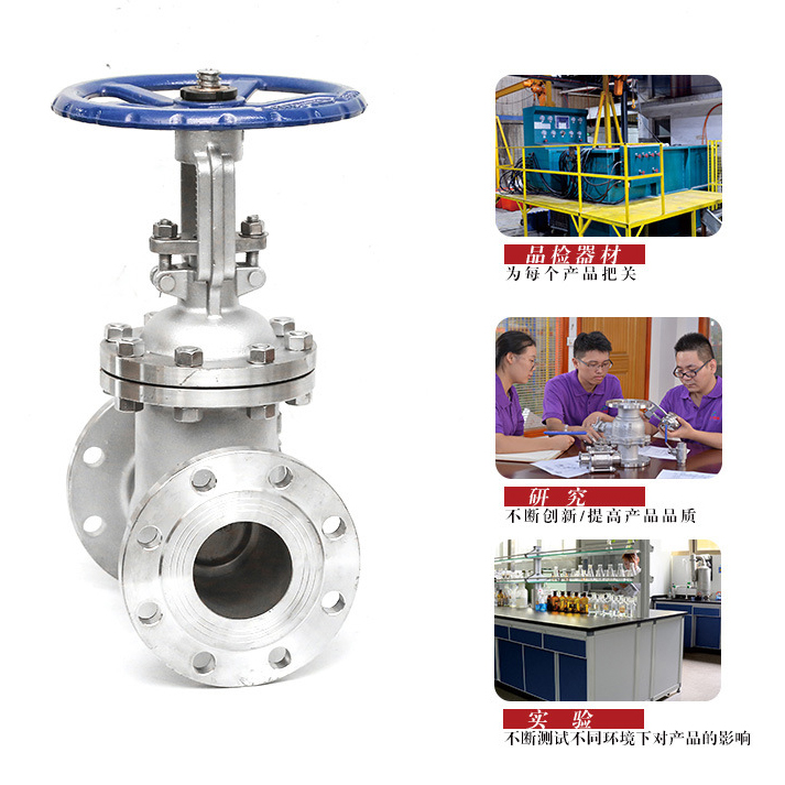 不锈钢304法兰闸阀船用阀门耐腐蚀酸碱可调节手动闸板阀Z41W-16P