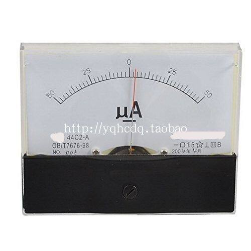 指针式直流微安表44C2-50uA 正负50uA 44C2-±50uA正负微安表