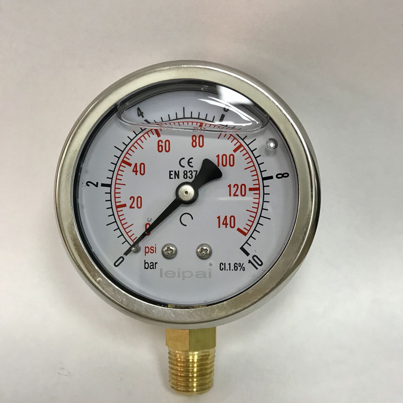 CE EN 837-1 0-10bar /0-140psi ZG1/4 直径68mm 背后61mm 防震表