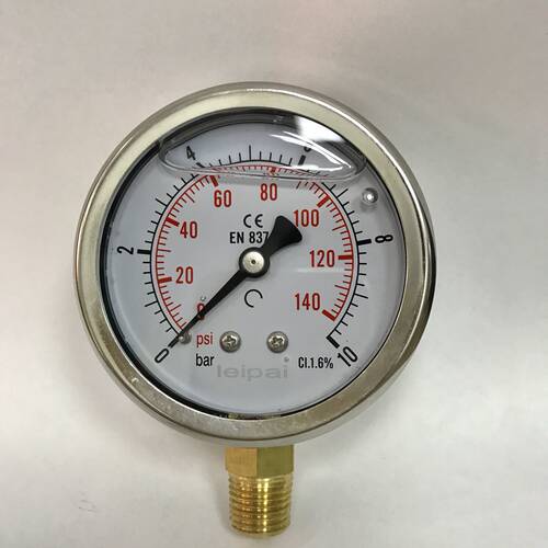 CE EN 837-1 0-10bar /0-140psi ZG1/4 直径68mm 背后61mm 防震表