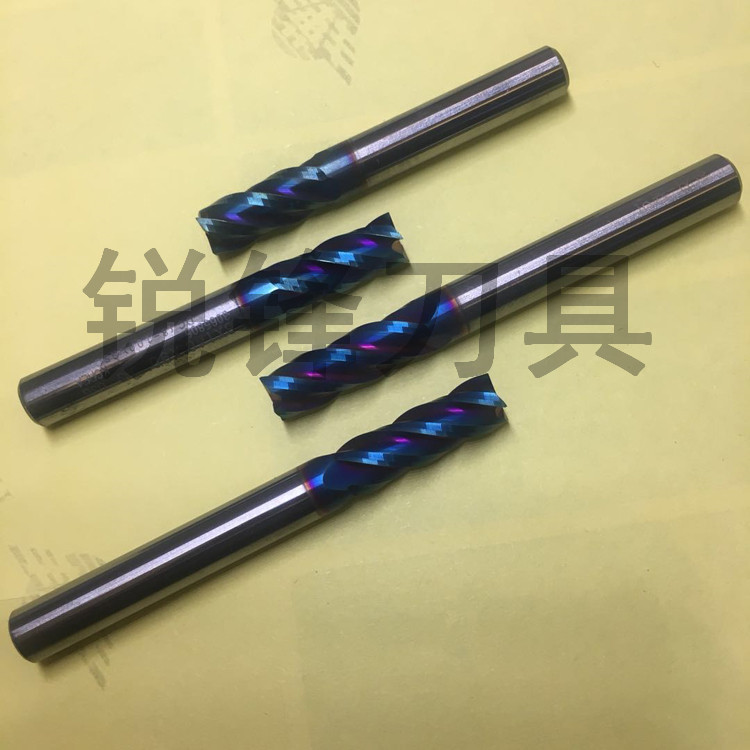 数控刀具纳米蓝涂层铣刀 65度钨钢铣刀4-12模具精雕 加工中心模具