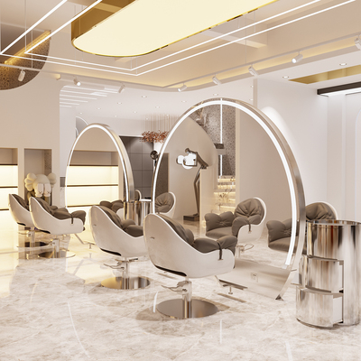 新款理发店镜子美台廊专