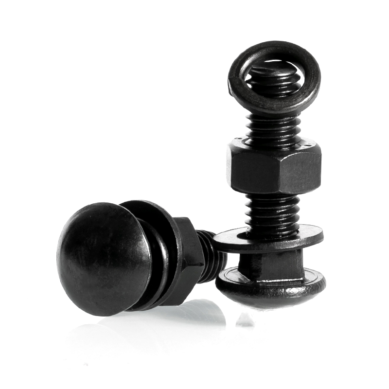 黑色不锈钢马车螺丝母平