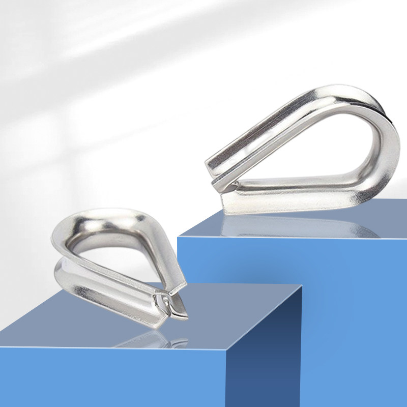 国标304不锈钢钢丝绳套环重型保护环鸡心环三角环m2-m16夸口夹头