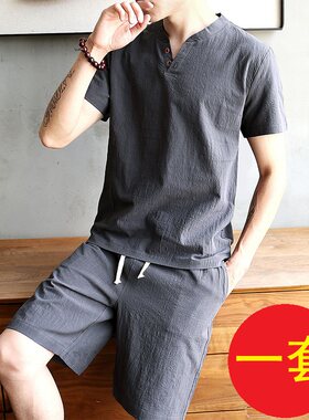 T恤短裤搭配成套短袖套装