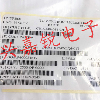 CY8CTST242-LQI-01T 全新原装QFN32脚  CYPRESS赛普拉斯触控IC