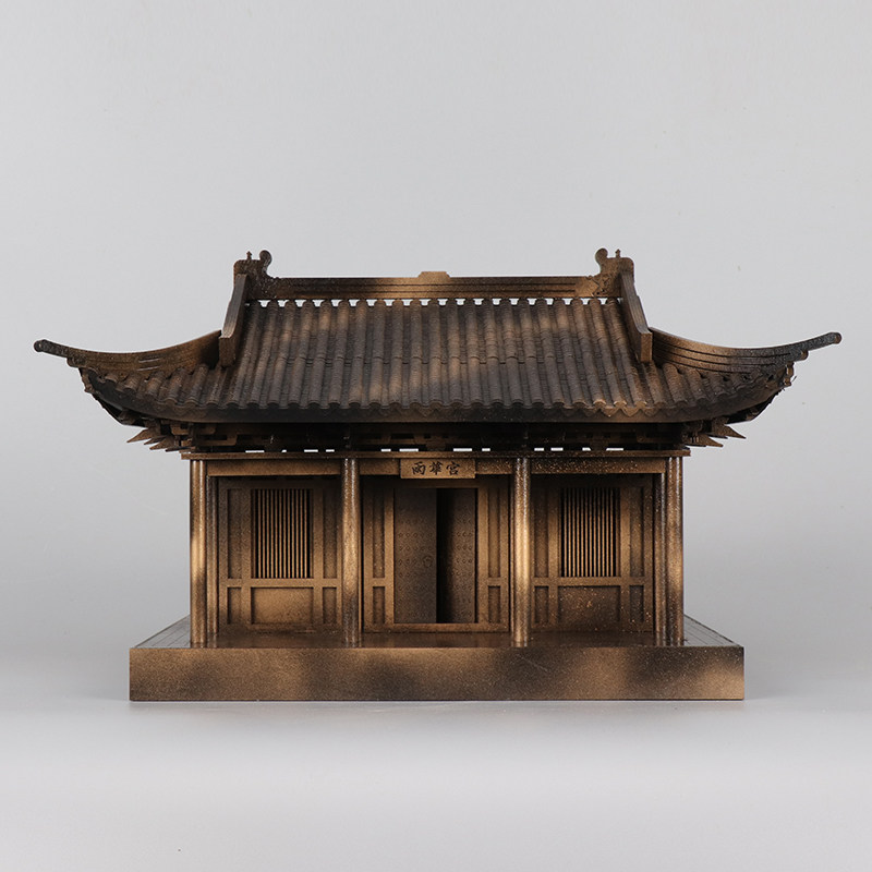 中式斗拱古建筑雨华宫模