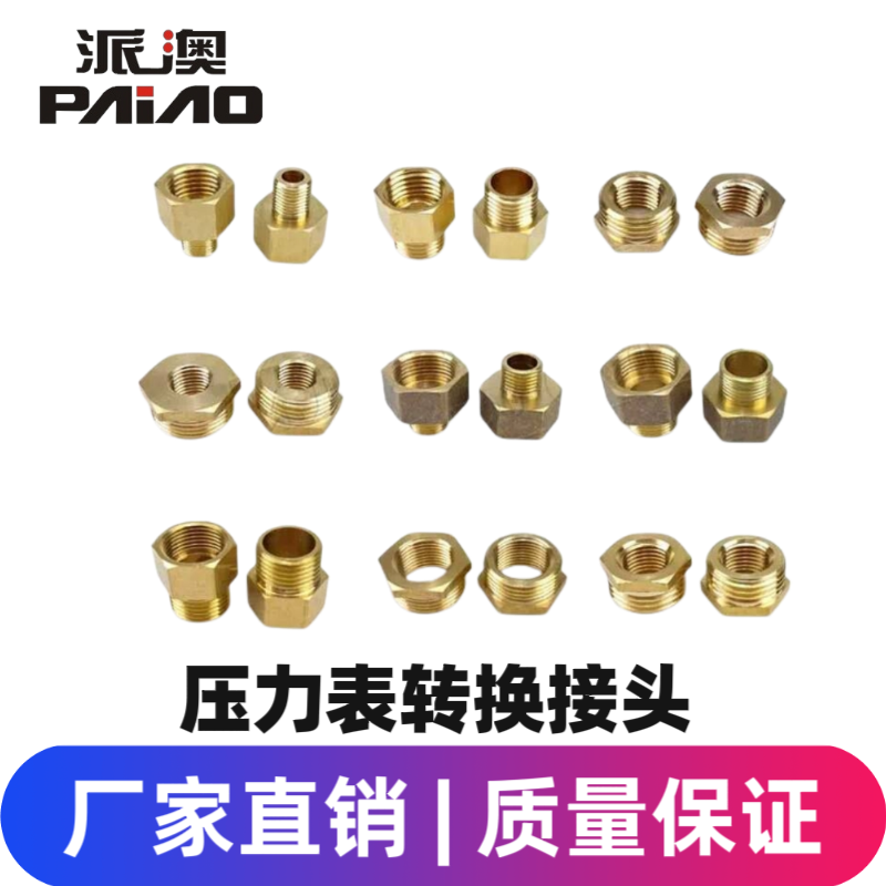压力表转换铜接头内外丝补芯M14 M16*1.5 M10*1 M20 M22 M18 G1/2