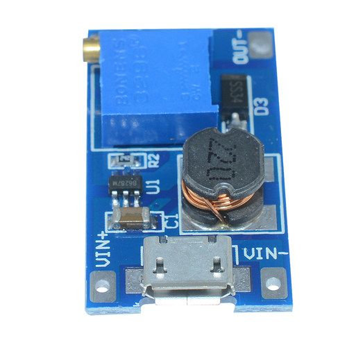 MT3608 DC-DC升压模块 2A可调升压板模块 输入2-24V2-24V升5-28V