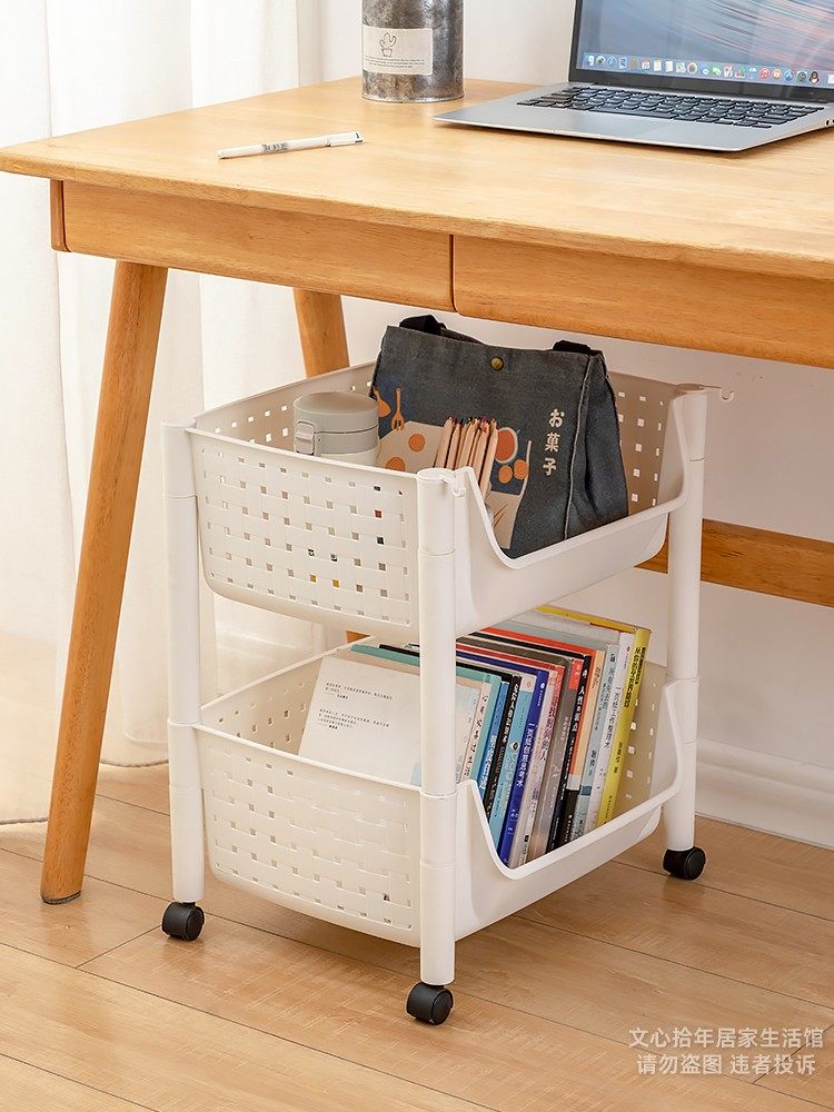 办公室桌下包包收纳盒文件储物筐双层家用可移动放书包置物架落地,3C数码配件,USB多功能数码宝,淘宝优惠券,粉丝福利购,淘宝优惠卷