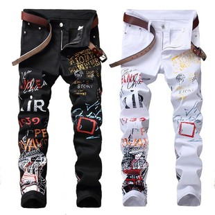 Mens Trousers Jeans Slim Denim pants for men plus size 38 40