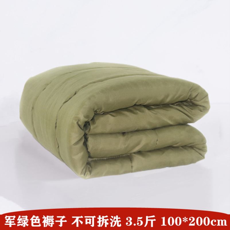白褥子床军绿色棉垫单人