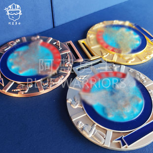 阿蓝推荐金属消防职业技能比武竞赛奖牌 运动训练荣誉奖章勋章