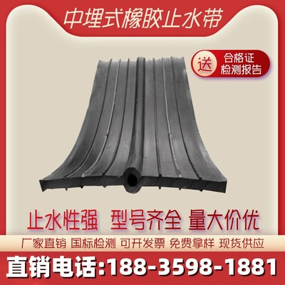 可定制止水带中埋式钢边式背贴式可卸式651型企标国标橡胶止水带