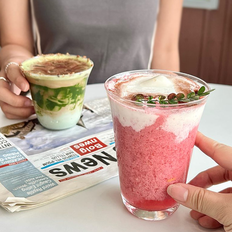 玻璃咖啡杯轻薄冰美式拿