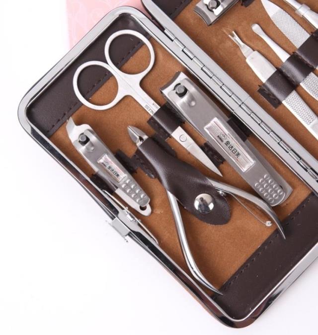 正品日美镀铬指甲套装修甲刀指甲刀美容套装10件套RM77016死皮剪