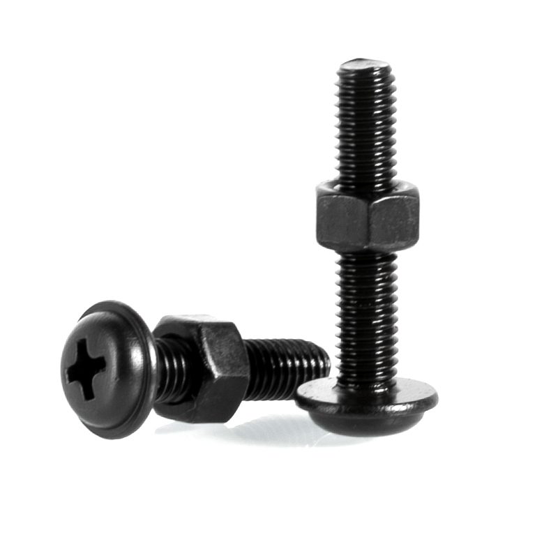 黑色不锈钢十字圆头带垫