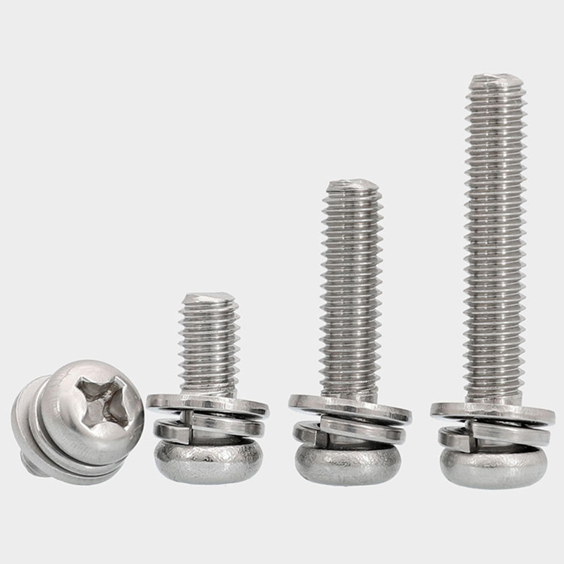 不锈钢组合螺丝十字半圆