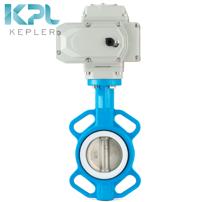 开普勒KPL KPD971F-16Q电动四氟不锈钢板蝶阀球墨阀体304不锈钢板