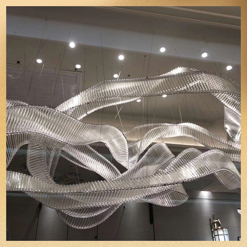 婚礼舞台装饰吊顶酒店餐厅布置挂饰钻石水晶飘带创意婚庆挂饰道具