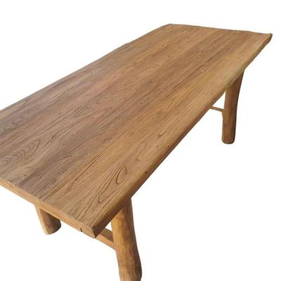 老榆木茶桌实餐复古长办