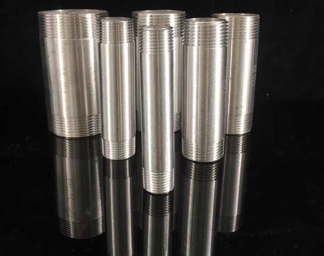 不锈钢双头丝牙短管外水