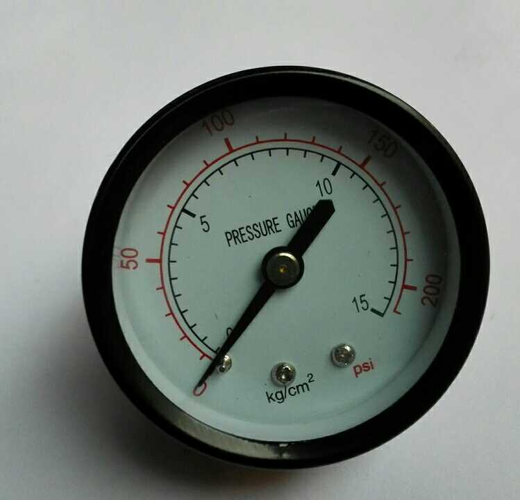 轴向无边压力表 y-50-z pressure gauge 0-15kgbar-200psi 50mm