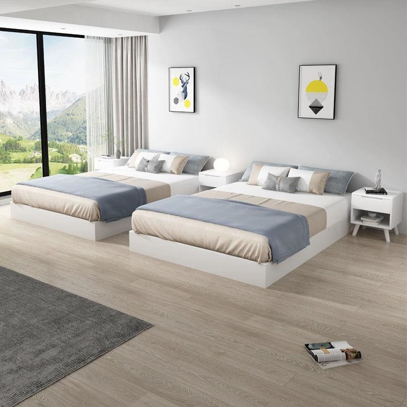 实木床榻榻米主卧大床架落地床落地式地台床1.2米日式防潮排骨架