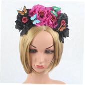 Simulation Headband Colorful Halloween Peony Flower Fairy