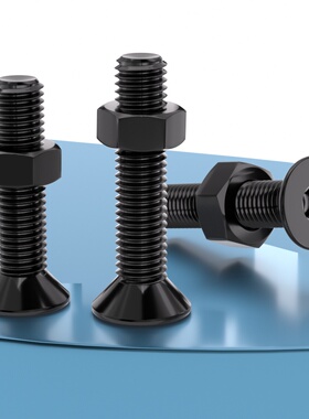 黑色304不锈钢沉头内六角螺丝螺母套装螺栓螺钉组合2M34M5M6M8M10