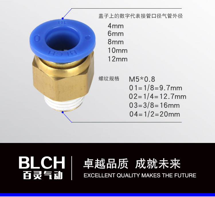百灵气管快速接头PC8-02螺纹直通4-M56-01/10-03/12-04快插铜气动,农用物资,可移动滴灌袋,淘宝优惠券,粉丝福利购,淘宝优惠卷