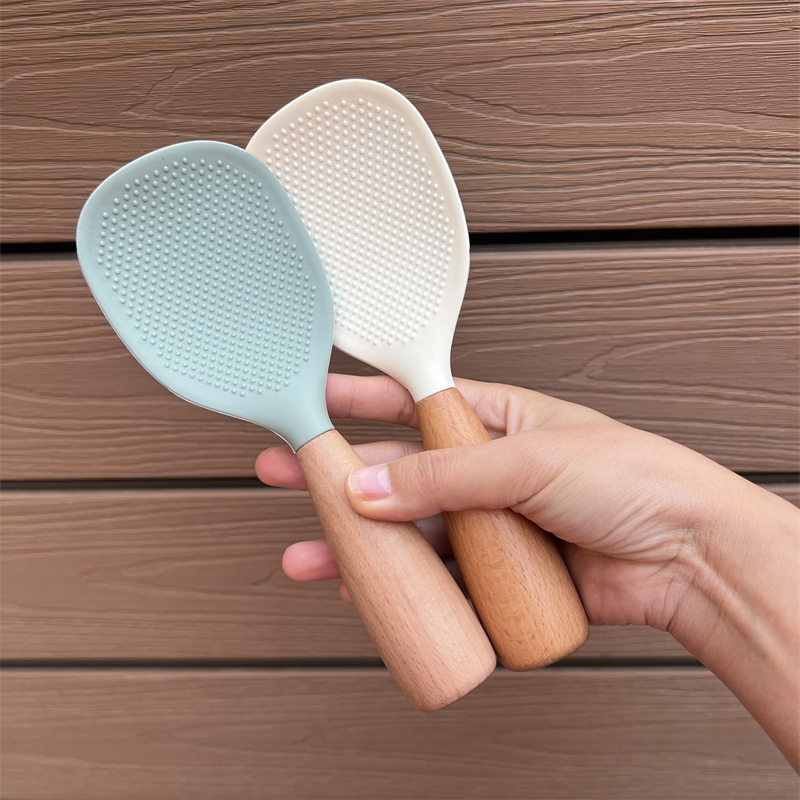 可挂硅胶饭勺可立不粘米饭铲子勺子盛饭电饭煲食品级站立不沾家用