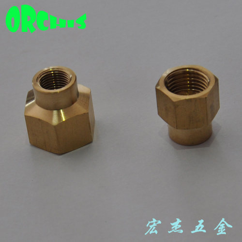 【精品】铜管箍六角内牙管古BSPT英制管螺纹内丝直接等径变径直接