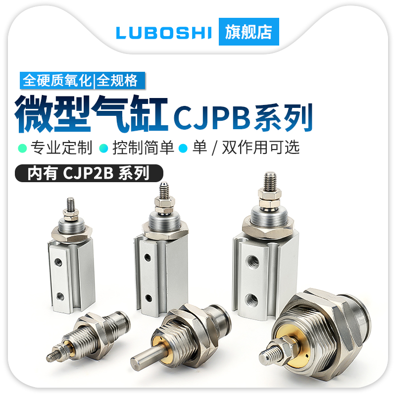 微型外螺纹针形气缸小双