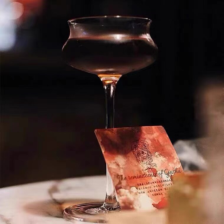 热红酒杯圣诞鸡尾酒高脚杯子耐热透明玻璃香槟杯微醺ins冬季酒杯