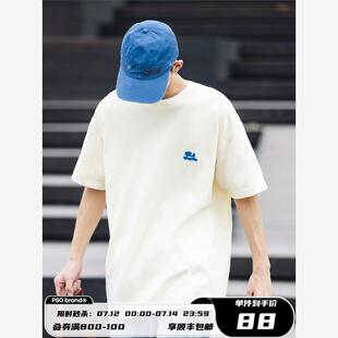 32支230克双纱面料可爱小狗基础款短袖男纯色情侣装T恤