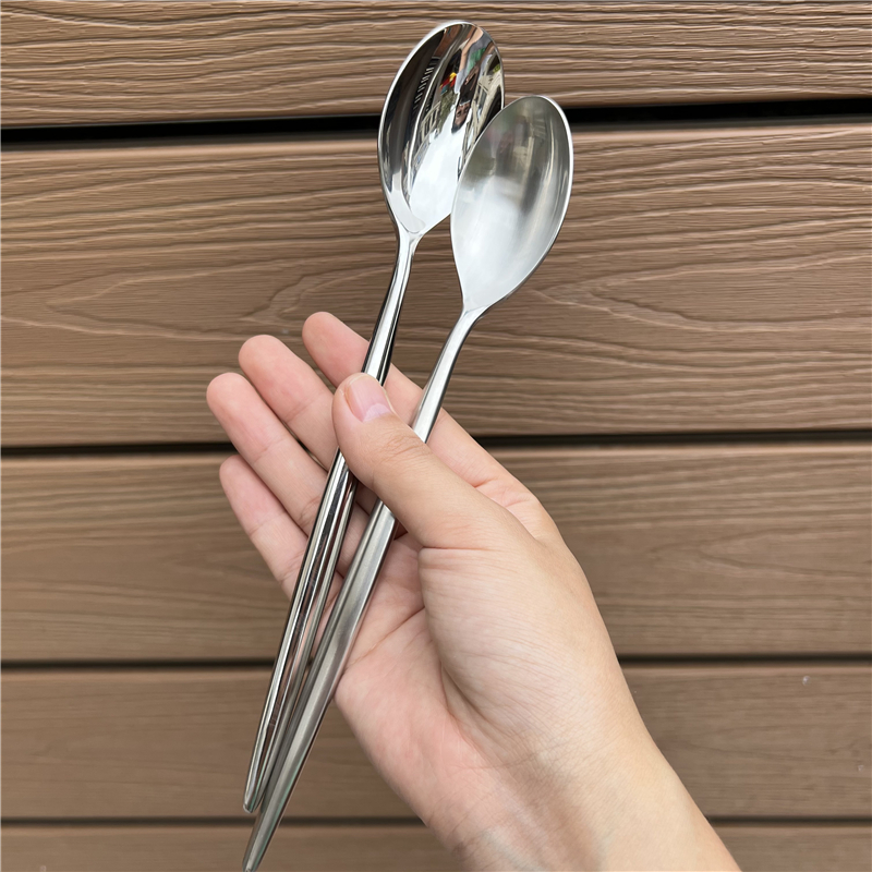 【星级酒店定制】棒材304不锈钢长柄调羹餐勺搅拌勺主餐勺西餐勺