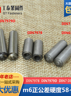 m6正公差DIN7979D高强度精密内螺纹圆柱销硬度58~62轴承钢定位销