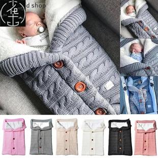 Blanket Nap Thick Newborn Sleeping Swaddle Knit Bag Baby