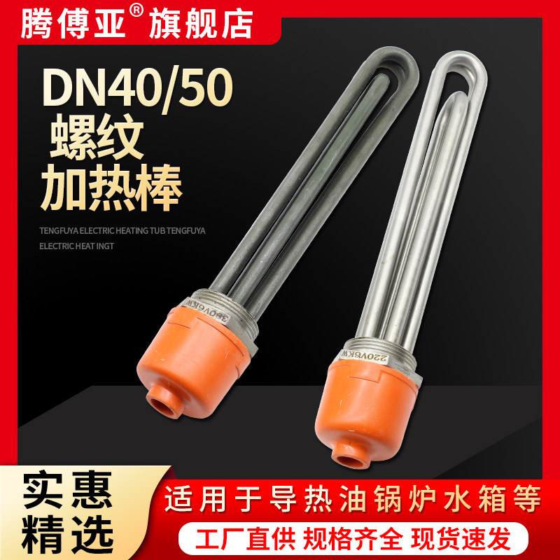 大功率加热棒导热油炉工业水箱电锅炉DN40DN50加热管220V380V110V