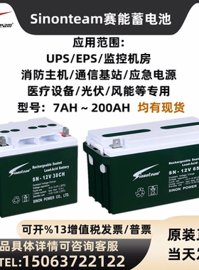 赛能蓄电池SN-12V7A12A17A24A33A38A65A100A120A150AH直流屏UPS