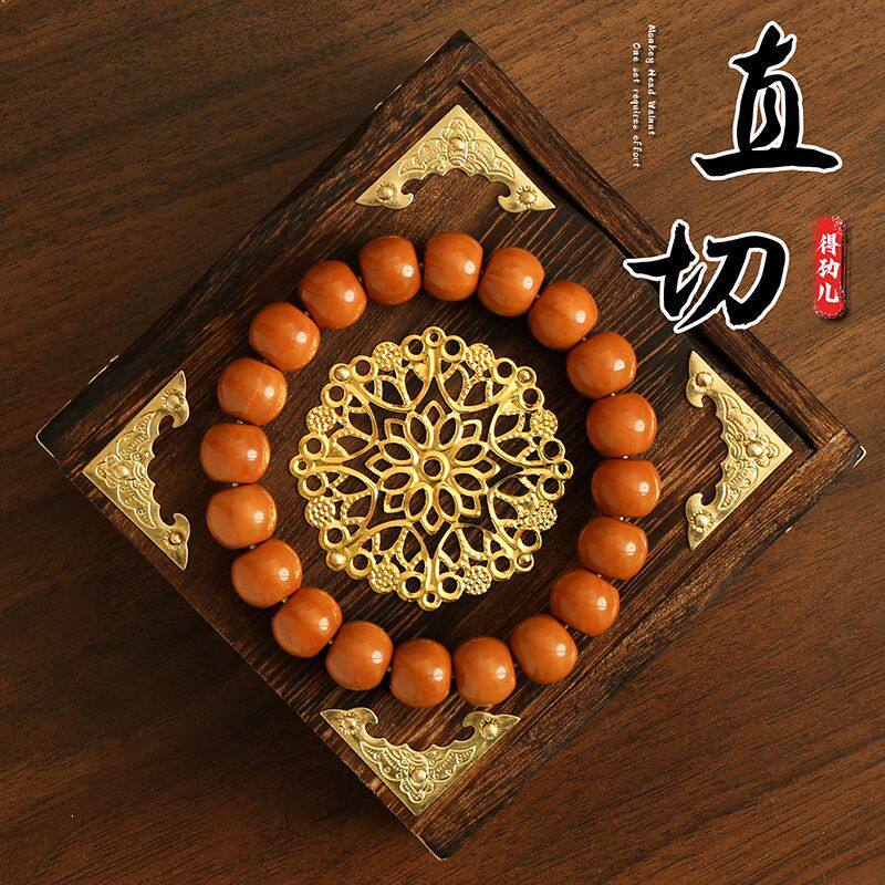 猴头精雕老型土豪南瓜核桃手串原桩雕刻直切凤羽菩提文玩佛珠念珠