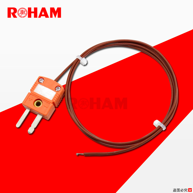 N型热电偶测试线四氟测温线N型热电偶温度传感器探头SRTC-TT-N-24