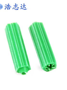促销 6厘8厘直通型膨胀管φ6/φ8mm胶塞墙塞胀塞绿色塑料膨胀管