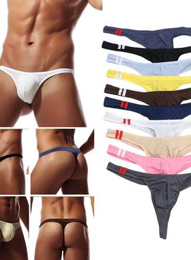 Men's Underwear T-Back G-String Briefs Sexy Breathable T