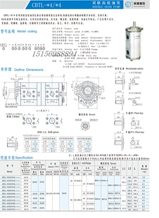 AFH 正品 A1LHA1FPL E420 AFφL皖液双联齿轮泵 合肥皖液CBTL