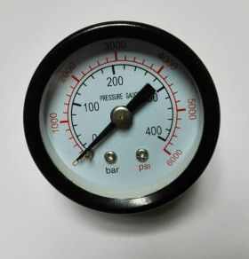 直径40mm轴向压力表 y-40z 0-400bar 0-6000psi=40mpa 螺纹m10x1