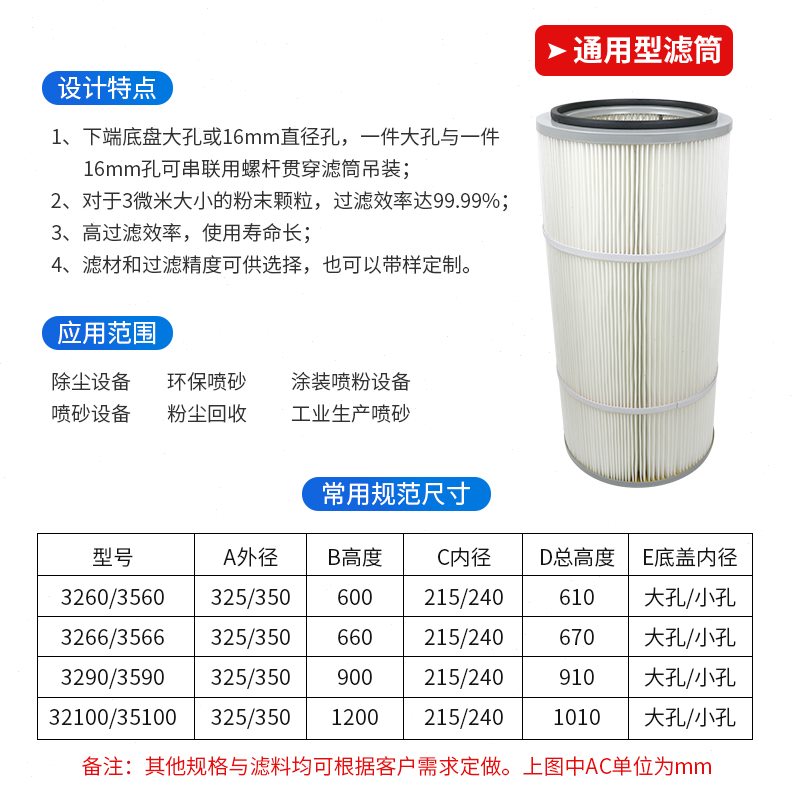 六耳快拆卡盘除尘滤芯滤筒工业用喷粉喷塑喷砂喷涂涂装除尘器覆膜